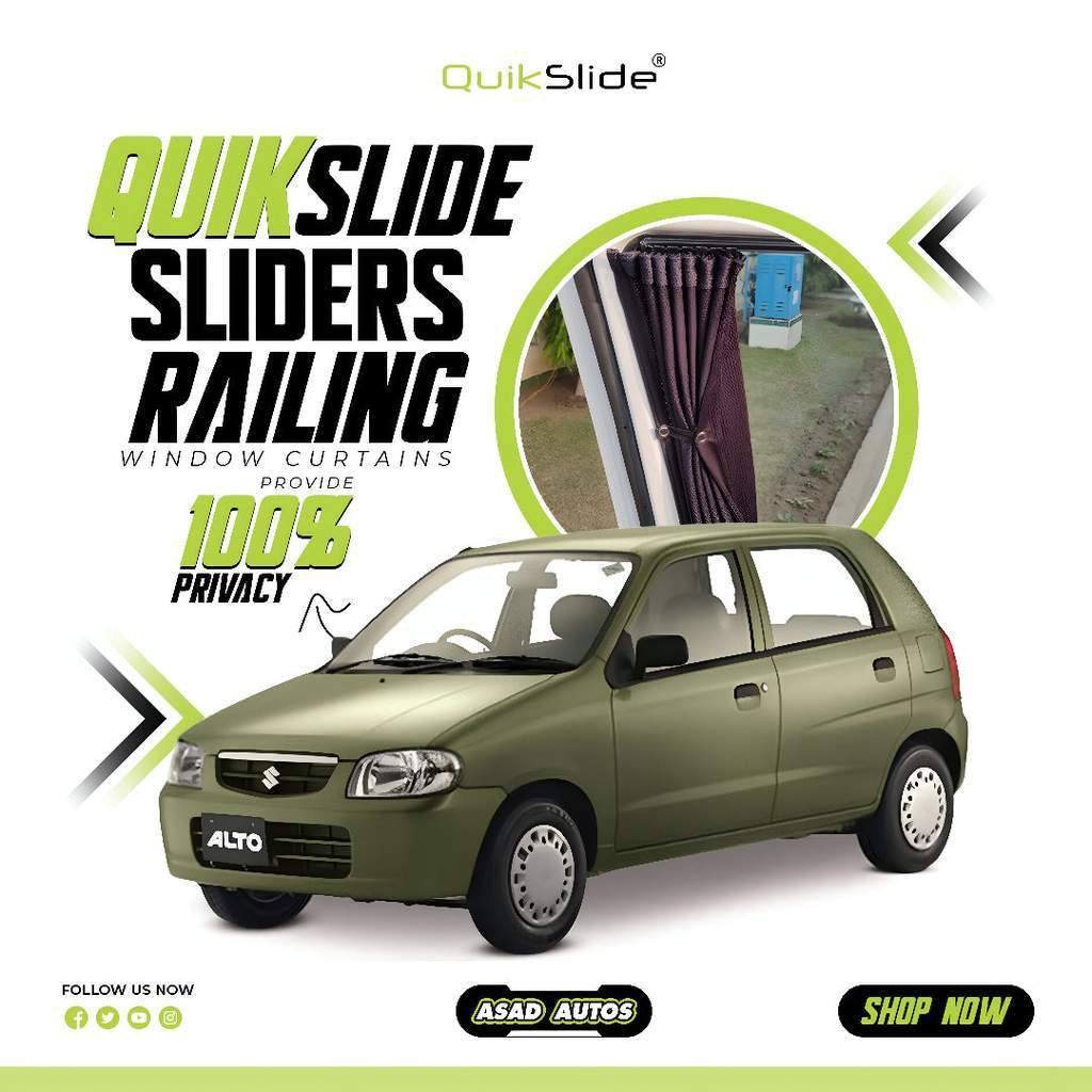 QuikSlide Sliders Railing Curtains Suzuki Alto Original Garansi Resmi