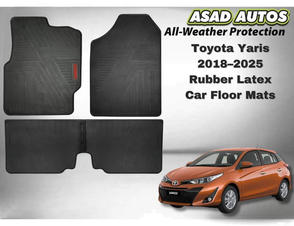 Toyota Yaris Rubber Latex Car Floor Mats Original Garansi Resmi